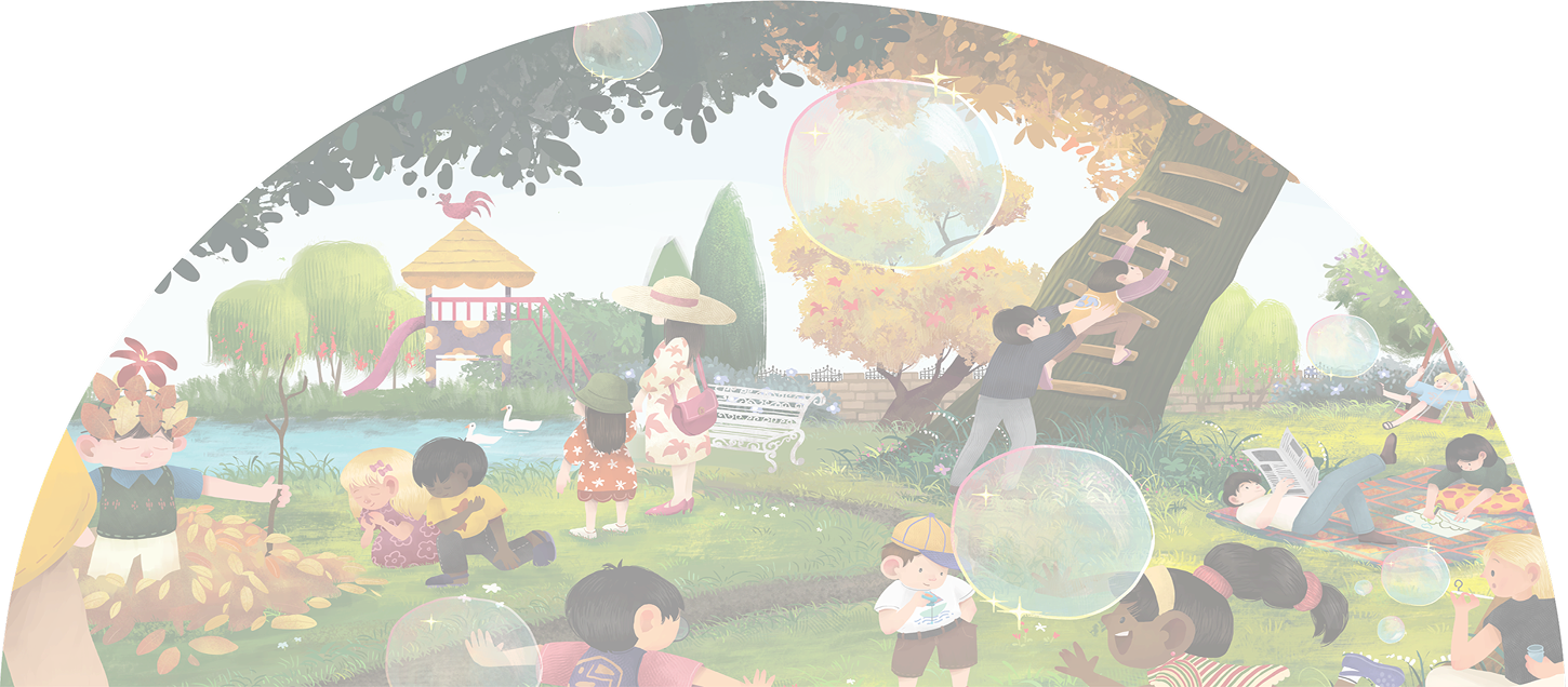 Semi-circle Backdrop for Curious and Free